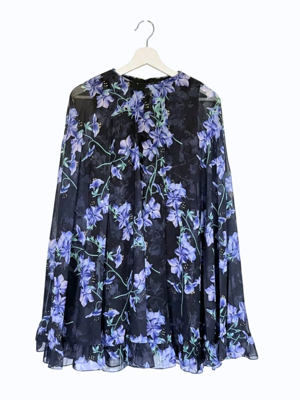 NWT Ieena for Mac Duggal 56028 High Neck Cape Mini Dress Size 2 - Picture 3 of 8